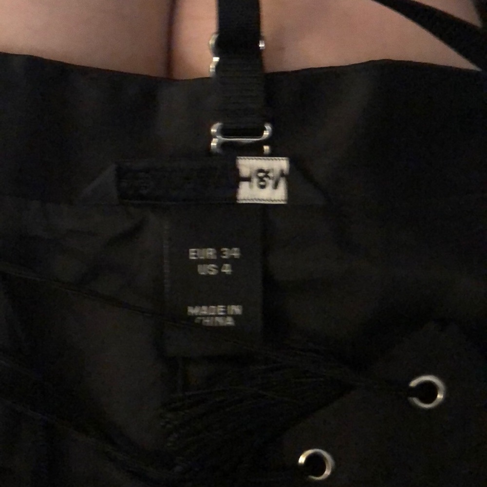 Nwt bustier lace up h&m black corset top pin up 4 - Picture 4 of 6